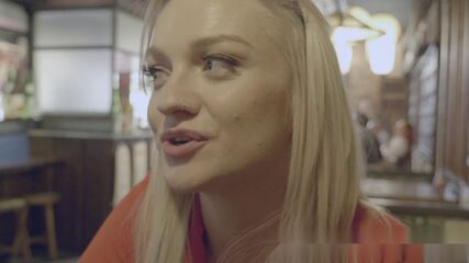 Lady Drinks Cum Politely