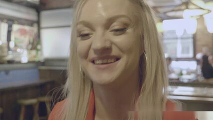 Lady Drinks Cum Politely